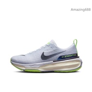 Kasut Lari Nike ZOOMX INVINCIBLE RUN FK 3 Asli untuk Lelaki, kasut joging berlapis kusyen, warna bir