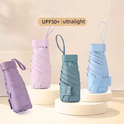 Mini Pocket Umbrella, Ultra Light Small Umbrella, Men's And Women's Dual-purpose Mini Sunshade Umbre