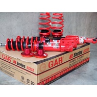 GAB HE Series Perodua Myvi(2005+) Adjustable Absorber High Low Bodyshift GAB Suspension Coilover