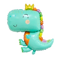 JUMBO TYREX CROWN DINOSAURUS Foil Balloon | Trex Crown Dinosaur Balloon | Jumbo Cute Dinosaur Balloo