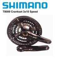 【 Ready Stock 】 Shimano DEORE XT T8000 Crankset 3x10 Speed MTB HOLLOWTECH II 170mm 175mm 48-36-26T W