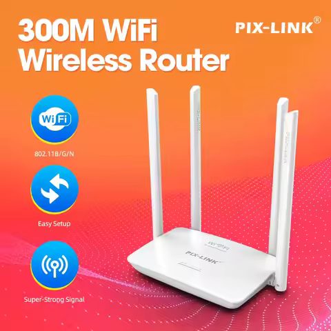 PIX-LINK WR08 300Mbps Wireless Router 802.11 B /G/N With 4 Extender Antenna WPS 2.4G Network High Sp