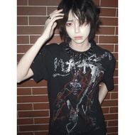 y2k Asian Culture Clothes y2k Top y2k Punk Style Women's Clothing Tops Wear Hot Girl Yabi Niche Dark