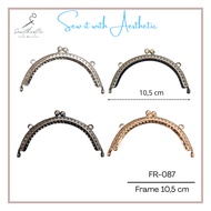 FR-087 | 10.5 cm Metal Clasp Frame – Handmade Wallet & Coin Bag Frame – Gold Silver ATG Black Color