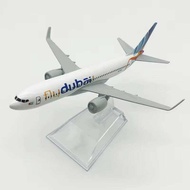 16Cm Airplanes Flydubai Aires Boeing B737 Metal Plane Model Toys Collectible Display