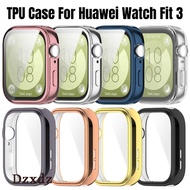 Huawei Watch Fit 3 Soft TPU Case For Huawei Watch Fit3 Smart Watch All-around Protective Cover Bumper For Huawei Watch Fit3 Screen Protector Accessories
