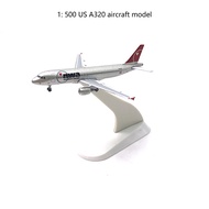 Diecast 1: 500 US A320 Alloy aircraft model