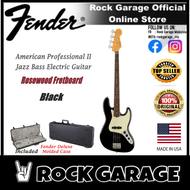 Fender American Professional II Jazz Bass Electric Guitar, Rosewood Fretboard - Black
