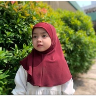 Malay Chin Hijab for Children 0-4 years / Malaysian Jersey Chin Hijab / Bergo Children Chin Malay Je