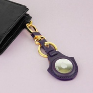 AirTag 蘋果定位器 追蹤器  義大利植鞣革保護套/鑰匙圈(紫色)