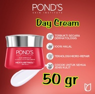 Day Cream PONDS Age Miracle 50gr Moisturizer Anti Aging+Glowing With Retinol & Spf18 Big Size - Krim