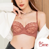 B'me Underwire Bra level 1 Thin Foam Model ME1C68 Brown Pink Gucci (Narcissus Lace) New M.8