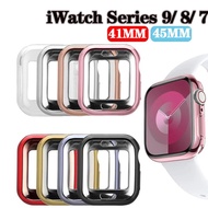 Flexible Glossy Hollow TPU Case for iWatch Series 9 Cover Protective Bumper for Iwatch 9/8/7 41mm 40mm Frame