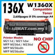 Toner Compatible to HP W1360A HP 136A W1360X 136X W1360XL LaserJet M211d M211dw MFP M236d M236dw M23