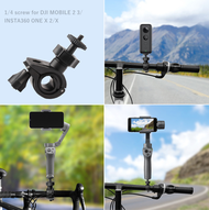 สำหรับ DJI Osmo Pocket 2/กระเป๋าที่วางจักรยานกล้องขากล้องมือถือขาตั้งอุปกรณ์เสริมสำหรับ Gopro ขยายรถจักรยานยนต์/Insta360 X 3/หนึ่ง X 2/หนึ่ง X/dji OSMO MOBILE 3 4
