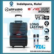 AMPAUDIO (KULAI) 8'' / 10'' PORTABLE SPEAKER BLUETOOTH KARAOKE SYSTEM
