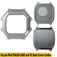 For Casio AE1200 AE1300 Watch Case 316L Stainless Steel K1 Mineral  V2 Back Cover Combo Metal Watch 