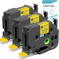 18mm Label Tape Replacement for TZE-641 TZ641 TZe Tape 3/4 "(0.7) Inch Standard Laminated Tape Work 