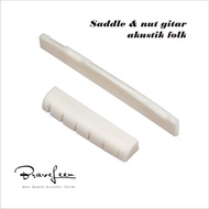 Saddle & nut gitar akustik folk Saddle nut 1 set Penyangga senar gitar Saddle nut murah Saddle nut s