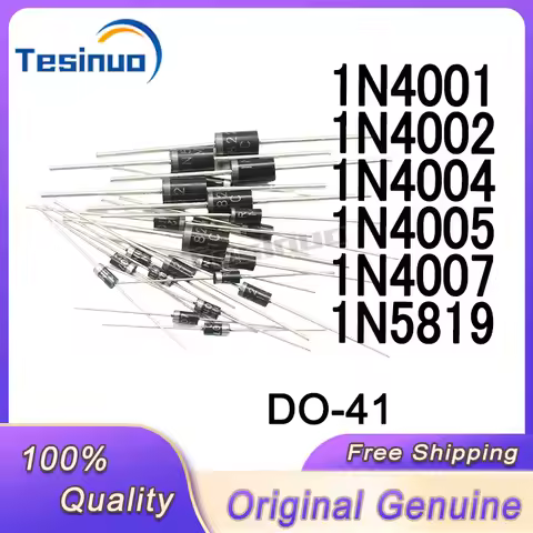 （50/pieces） New 1N4001 1N4002 1N4004 1N4005 1N4007 1N5819 DO-41 In line rectifier diode