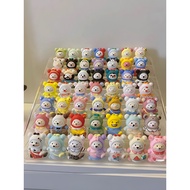 B. b. Plaster Doll Storage Box 3D Hand-Made Doll Bear Display Stand Acrylic Mystery Box Multi-Layer 