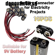 DONOVAN4IT 10Pcs Battery Holder Clip, I / T Type Cable Snap on Battery Clip Connector, Soft Hard She