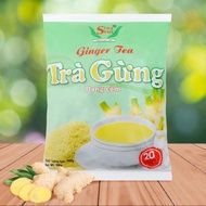 Sing Viet Rice Ginger Tea 400g (20 Packs x 20g) For Home, Cafe, Drink Business