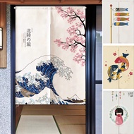 ผ้าม่านประตูสไตล์ญี่ปุ่นฉากกั้นห้องครัวห้องน้ำฉากกั้นห้องม่านห้องนอนผ้าฝ้ายบ้านพรุนฟรี