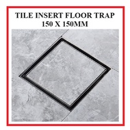 15x15CM 6 Inches SUS304 Insert Floor Trap Tiles Floor Trap Anti Pest Anti Odour