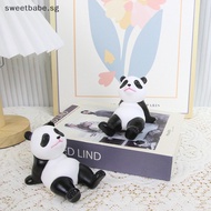 Sweetbabe Panda Figurines For Interior Universal Cell Mobile Phone Stand Holder Modern Sculpture Statue Home Office Desk Decor SG