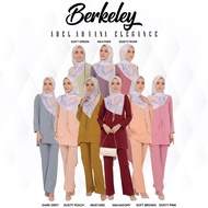 ADEL ADYANA Suit Berkeley Como Crepe Plain Set Baju Seluar Blaus Murah Baju Muslimah