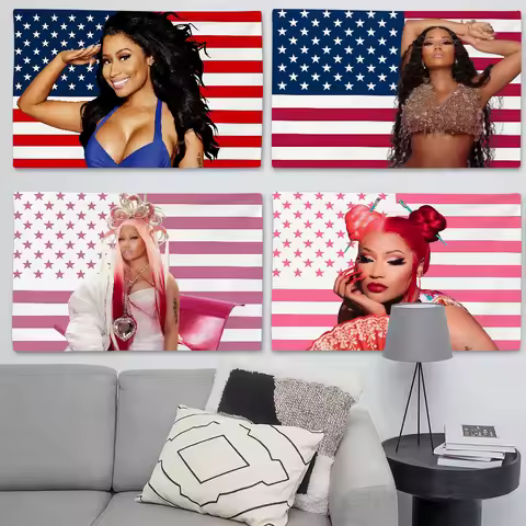 Tobago Rapper N-nicki Minaj Flag Suitable For Birthday Parties Living Room Bedroom And Outdoor Campi