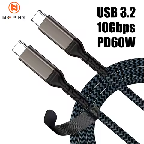 USB 3.2 Type C To C Fast charge Cable For Phone Laptop Macbook iPhone Samsung 30CM 50CM Short 1M 2M 