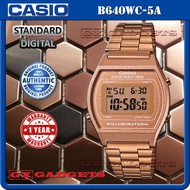 CASIO B640WC-5A ROSE GOLD STANDARD DIGITAL WATCH RETRO DESIGN FLASH ALERT ALARM TIMER STOPWATCH LED 