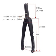SILVEROCK MINI-01D Carbon Fork 16" 349 Caliper Disc Brake 100mm 28.6mm fit for FNHON GUST ZEPHYR K3P