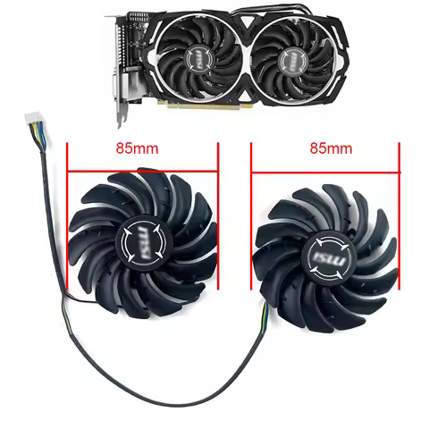 NEW Double ball Cooling Fan 85MM 4PIN PLD09210B12HH For MSI RX 470 480 570 580 Armor graphics video 