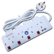 SUM S7844N 8way Extension Socket Plug With Surge Protector 2meter Wire