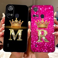 For Itel A49 Play / Itel A58 Lite / A631L Fashion Crown Initial Letter Couple Phone Casing Itel A49P