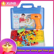 Drill and Screwdriver Puzzle Kit  Educational 239 Pieces Fun Edge Polishing Mosaic Set 6 Mushroom Nails 4 Different for Preschool