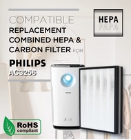 Philips FY3433 / FY3432 / AC3256 / AC3259 Compatible Combined HEPA &amp; Carbon Filter [7 Days Return] [Free Alcohol Swab] [SG Seller] [HEPAPAPA]
