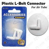 UP Aqua Plastic L-Bolt Connector Air Tube - 3 Pcs (L Air tube connector, air hose connector)