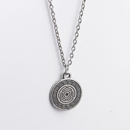 Vintage Hecate Disc Necklace Greek Embellished Mythical Pendant Jewelry 7.29