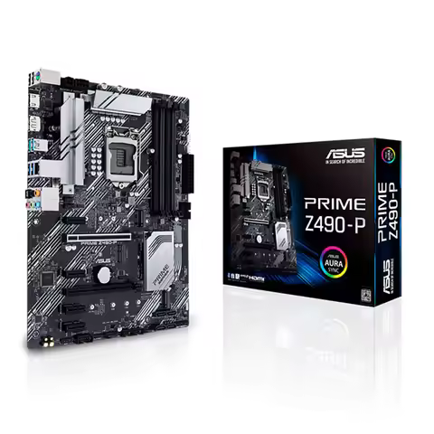 New LGA 1200 Intel Z490 Motherboard Asus PRIME Z490-P Motherboard 128GB DDR4 PCI-E 3.0 M.2 USB3.2 AT