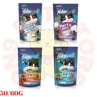 FELIX Party Mix 60G / Play Tube 50G Cat Snack/ Cat Treats/ Cat Stick/ Makanan Kucing