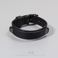 Black Simple Punk Style Leather Wristband Men Women Same Style Rock Bracelet Belt Buckle Bracelet Br