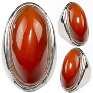 Natural Cincin Batu Akik Pandan Nanas Sisik Betok Kapas Merah Lawasan Premium