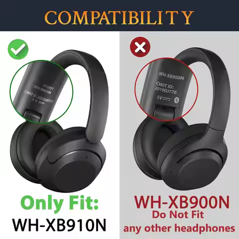 Headband+Earpads for Sony WH-XB910N Headphone Replacement Headband Ear Cushion Cover Pad WH XB910 He