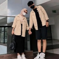 2 pcs jaket couple pasangan Kanvas COD