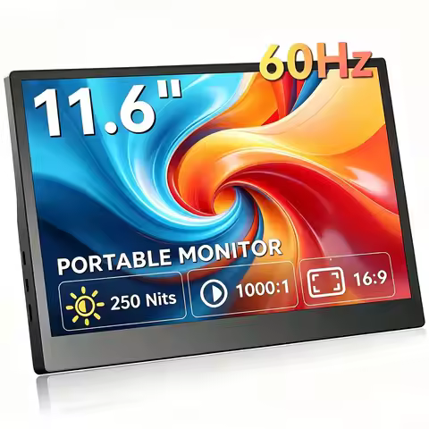 11.6 Inch 1366*768P HD Portable Monitor 72%sRGB IPS VESA With Type-C Mini HDMI For Laptop Phone TV X