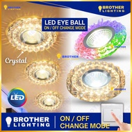 Crystal Border LED Eyeball 6W Recessed Spotlight Downlight Home Lighting Ceiling Lights Down Light L